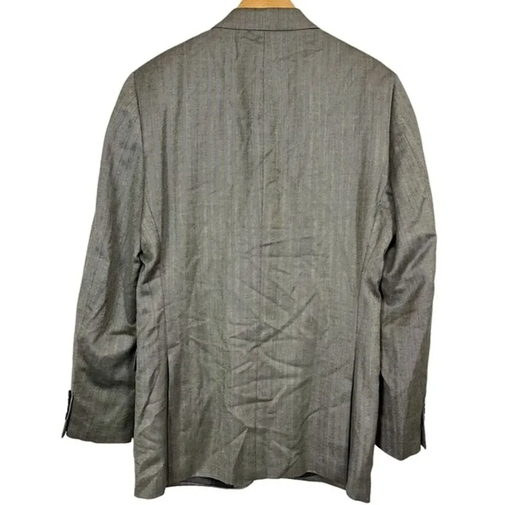 Lauren Ralph Lauren Slim Men's Herringbone Silk Wool 2 Button Blazer Jacket 40 L
